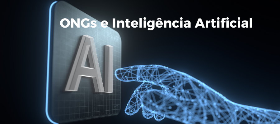 Imagem em que mostra uma mão apontando para o ícone de inteligência artificial.